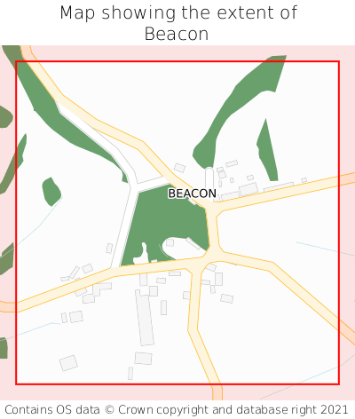 Map showing extent of Beacon as bounding box