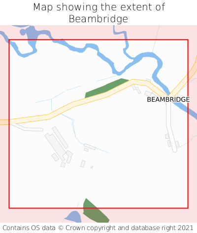 Map showing extent of Beambridge as bounding box