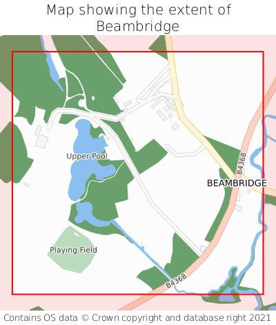 Map showing extent of Beambridge as bounding box