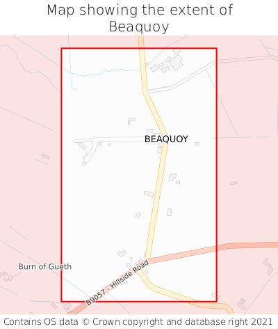 Map showing extent of Beaquoy as bounding box