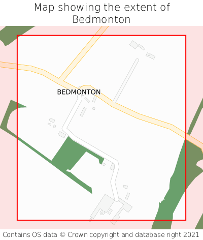 Map showing extent of Bedmonton as bounding box