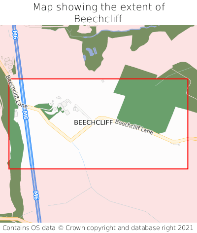 Map showing extent of Beechcliff as bounding box