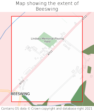 Map showing extent of Beeswing as bounding box