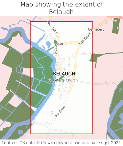 Map showing extent of Belaugh as bounding box