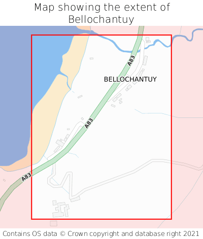 Map showing extent of Bellochantuy as bounding box