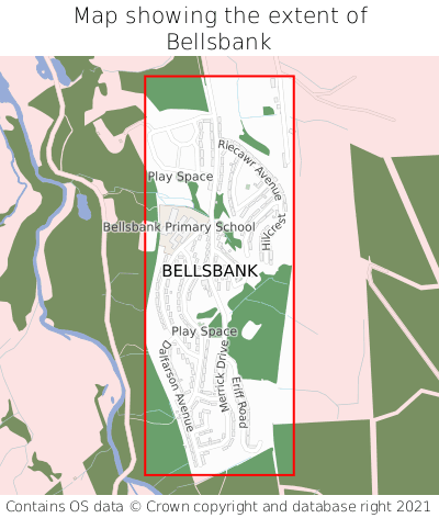 Map showing extent of Bellsbank as bounding box
