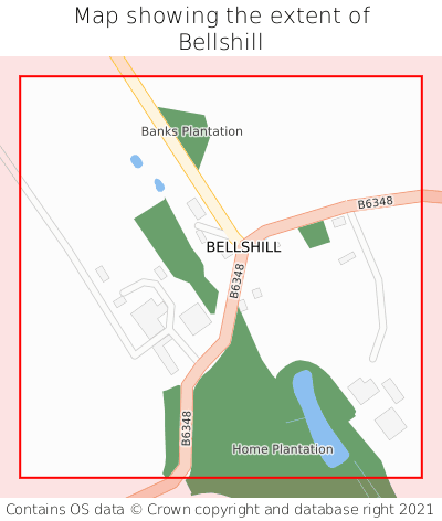 Map showing extent of Bellshill as bounding box