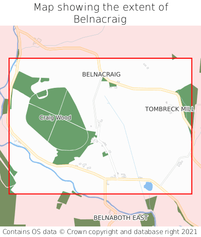 Map showing extent of Belnacraig as bounding box