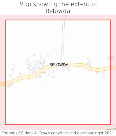 Map showing extent of Belowda as bounding box