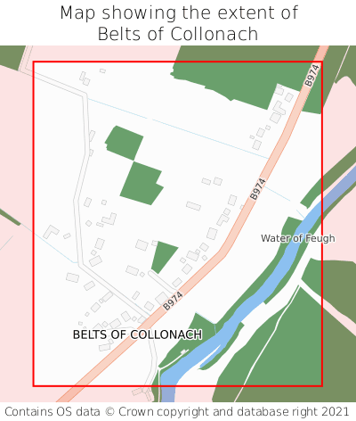 Map showing extent of Belts of Collonach as bounding box