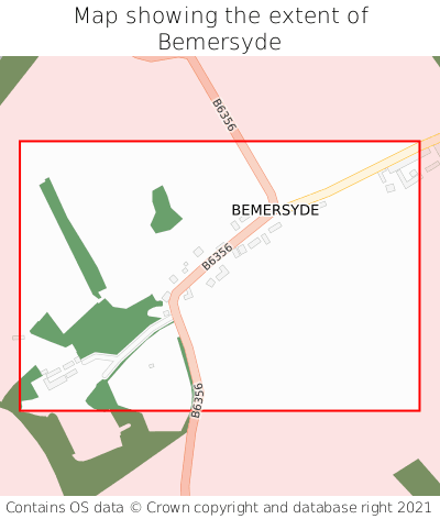Map showing extent of Bemersyde as bounding box