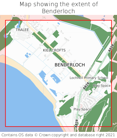 Map showing extent of Benderloch as bounding box