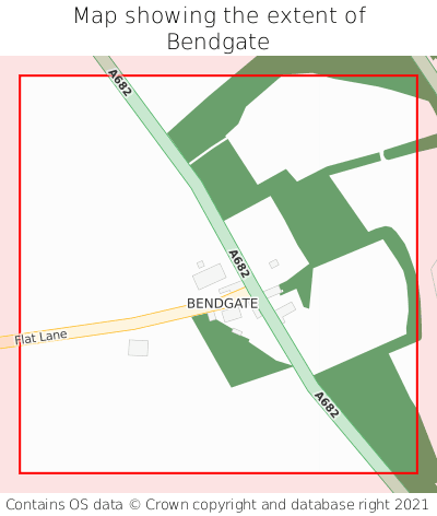 Map showing extent of Bendgate as bounding box