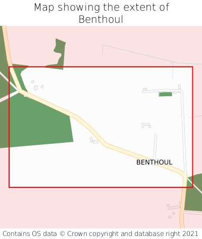 Map showing extent of Benthoul as bounding box