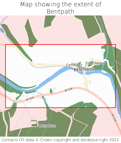Map showing extent of Bentpath as bounding box
