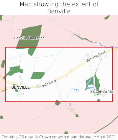 Map showing extent of Benville as bounding box