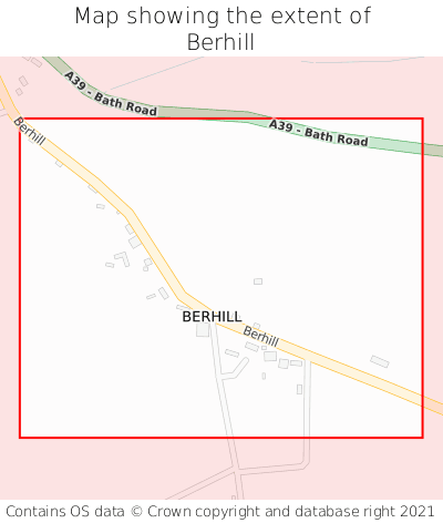 Map showing extent of Berhill as bounding box