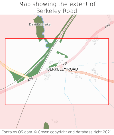 Map showing extent of Berkeley Road as bounding box