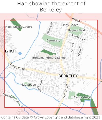 Map showing extent of Berkeley as bounding box