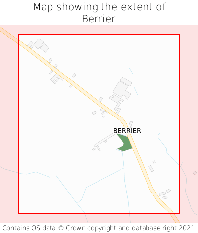 Map showing extent of Berrier as bounding box