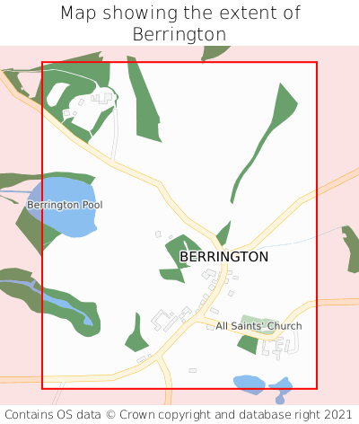 Map showing extent of Berrington as bounding box