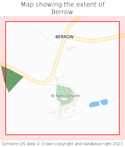 Map showing extent of Berrow as bounding box