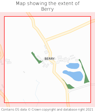 Map showing extent of Berry as bounding box