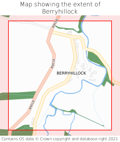 Map showing extent of Berryhillock as bounding box