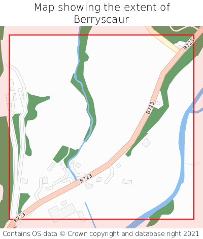 Map showing extent of Berryscaur as bounding box