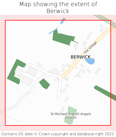 Map showing extent of Berwick as bounding box