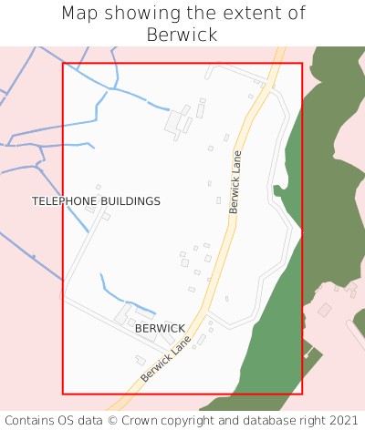 Map showing extent of Berwick as bounding box