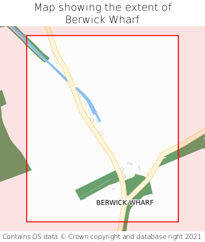 Map showing extent of Berwick Wharf as bounding box