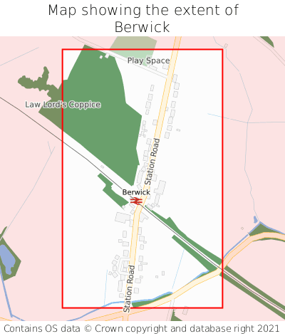 Map showing extent of Berwick as bounding box