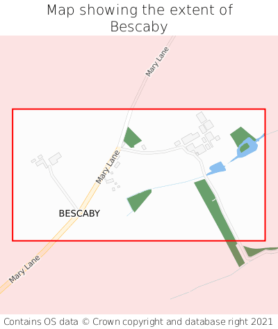 Map showing extent of Bescaby as bounding box