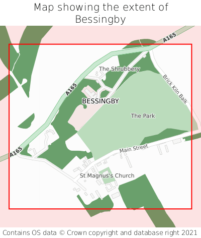 Map showing extent of Bessingby as bounding box