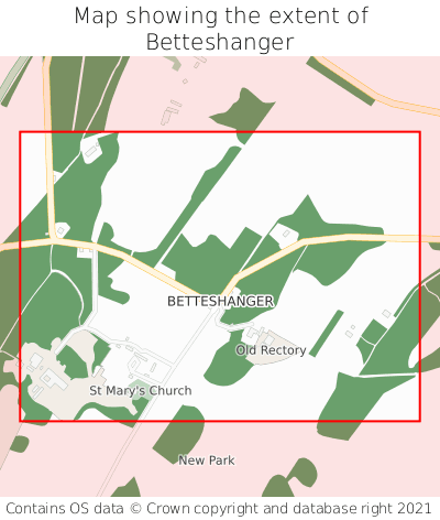 Map showing extent of Betteshanger as bounding box