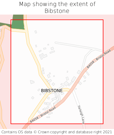 Map showing extent of Bibstone as bounding box