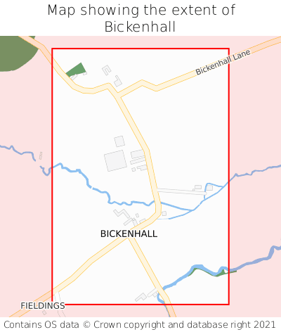 Map showing extent of Bickenhall as bounding box