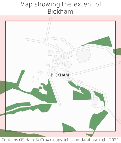 Map showing extent of Bickham as bounding box