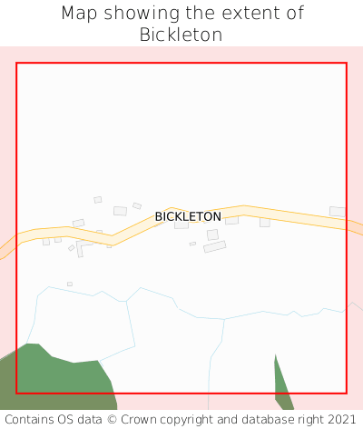 Map showing extent of Bickleton as bounding box