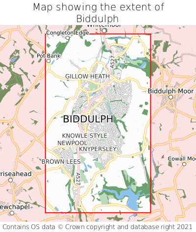 Map showing extent of Biddulph as bounding box