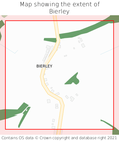 Map showing extent of Bierley as bounding box
