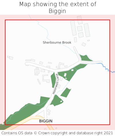 Map showing extent of Biggin as bounding box