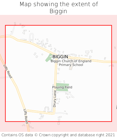 Map showing extent of Biggin as bounding box