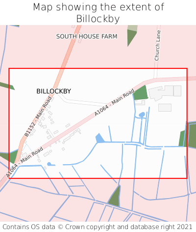 Map showing extent of Billockby as bounding box