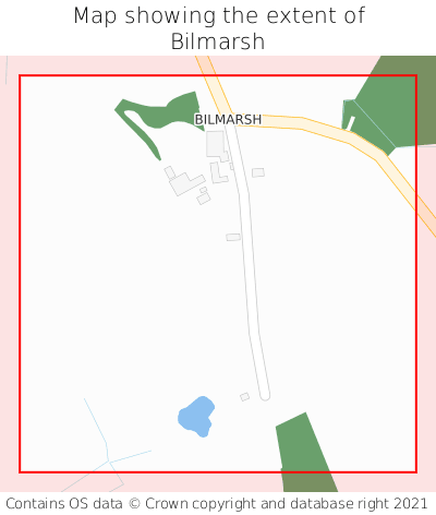 Map showing extent of Bilmarsh as bounding box