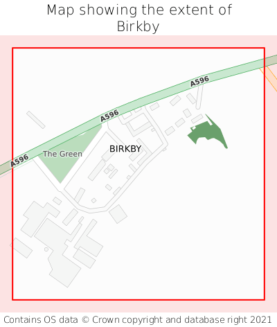 Map showing extent of Birkby as bounding box