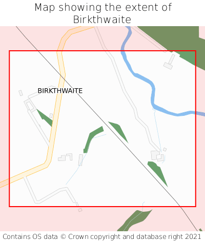 Map showing extent of Birkthwaite as bounding box