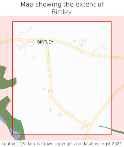 Map showing extent of Birtley as bounding box