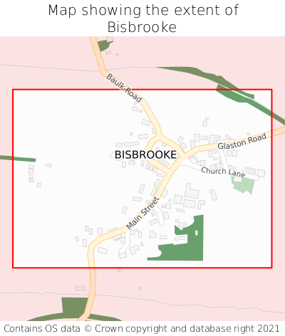 Map showing extent of Bisbrooke as bounding box